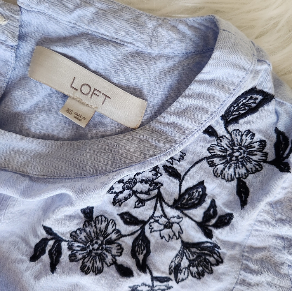 Loft Blue Blouse